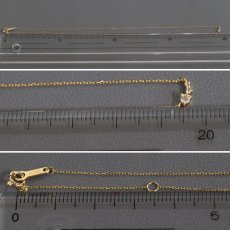 画像7: ヨンドシー K18 ダイヤモンド ネックレス 1.0g 39cm 内外箱 (7)