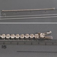 画像6: K18WG ダイヤモンドテニスブレスレット D1.00 5.8g 内径17cm (6)