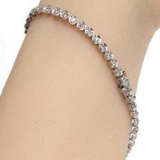 画像9: K18WG ダイヤモンドテニスブレスレット D1.00 5.8g 内径17cm (9)