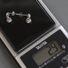 画像10: Pt900 ダイアモンド ピアス 2.9g (10)