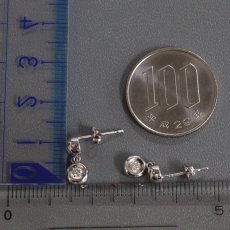 画像9: Pt900 ダイアモンド ピアス 2.9g (9)