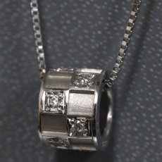 画像3: Pt999 ダイヤモンド ペンダント D0.04 4.2g アジャスター付44cm (3)