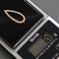 画像9: K18PG ダイヤモンド ペンダントトップ D0.43 1.6g (9)