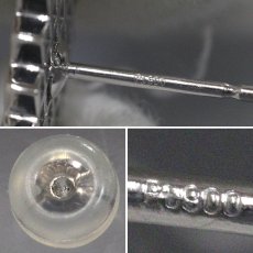 画像8: Pt900 ダイヤモンド ピアス D0.75×2 キャッチ込み5.7g (8)
