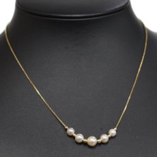 画像4: K18 パール チョーカーネックレス 5.2-6.6mm 4.5g 39cm (4)