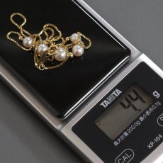 画像8: K18 パール チョーカーネックレス 5.2-6.6mm 4.5g 39cm (8)