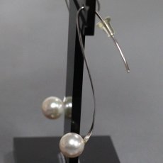 画像3: K18WG パールピアス 7.9mm 2.6g (3)
