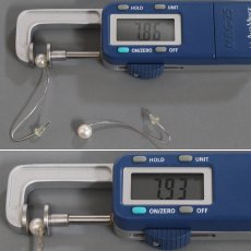 画像5: K18WG パールピアス 7.9mm 2.6g (5)
