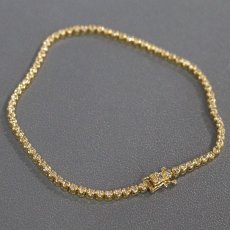 画像1: K18 ダイヤモンド テニスブレスレット D1.05 5.7g 内径18cm (1)