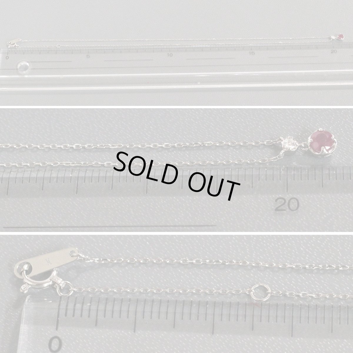 画像8: ヴァンドーム青山 Pt950/850 ルビー ダイヤモンド ネックレス 1.7g 40cm 内外箱 (8)