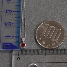 画像9: ヴァンドーム青山 Pt950/850 ルビー ダイヤモンド ネックレス 1.7g 40cm 内外箱 (9)