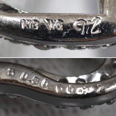 画像5: K18WG サファイア ダイヤモンド ペンダント ハートモチーフ S0.30 D0.32 3.4g 40cm (5)