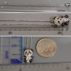 画像9: K18WG ホワイトサファイア ブラックダイヤモンド ペンダント パンダモチーフ WS0.60 BkD0.20 5.4g AJ付50cm (9)