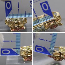 画像6: K18 マルチカラーストーン ペンダントトップ  6.3g 鑑別書 猫モチーフ (6)