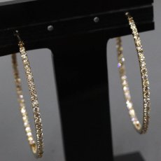 画像1: K18 ダイヤモンド リングピアス D1.00×2 6.9g 鑑別カード (1)