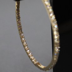 画像2: K18 ダイヤモンド リングピアス D1.00×2 6.9g 鑑別カード (2)
