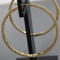画像3: K18 ダイヤモンド リングピアス D1.00×2 6.9g 鑑別カード (3)