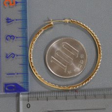 画像9: K18 ダイヤモンド リングピアス D1.00×2 6.9g 鑑別カード (9)