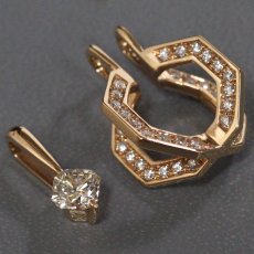 画像4: K18PG ダイヤモンドペンダント D0.498 D0.27 7.1g 45cm アジャスター付 鑑別カード (4)