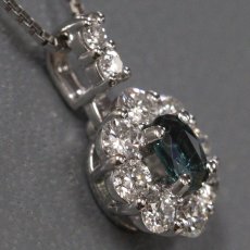 画像2: Pt950/850 アレキサンドライト ダイヤモンド ペンダント 3.6g AJ付45cm ソーティング (2)