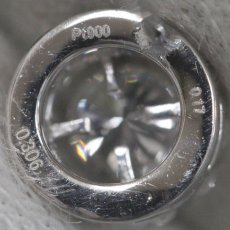 画像7: Pt900 ダイヤモンド ピアス D0.331 D0.306 D0.17×2 3.5g (7)