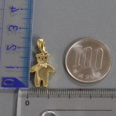 画像8: 750 ダイヤモンド ペンダントトップ クマモチーフ D0.01 3.7g (8)