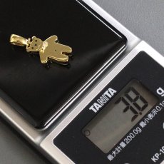 画像9: 750 ダイヤモンド ペンダントトップ クマモチーフ D0.01 3.7g (9)