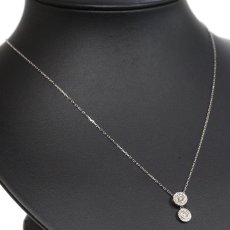画像6: Pt900/850 ダイヤモンド ネックレス D0.21 D0.15 3.9g アジャスター付52cm (6)