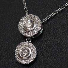 画像7: Pt900/850 ダイヤモンド ネックレス D0.21 D0.15 3.9g アジャスター付52cm (7)