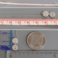画像9: Pt900/850 ダイヤモンド ネックレス D0.21 D0.15 3.9g アジャスター付52cm (9)