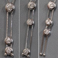 画像2: タサキ K18WG ダイヤモンド ネックレス D0.35 6.0g 50cm (2)