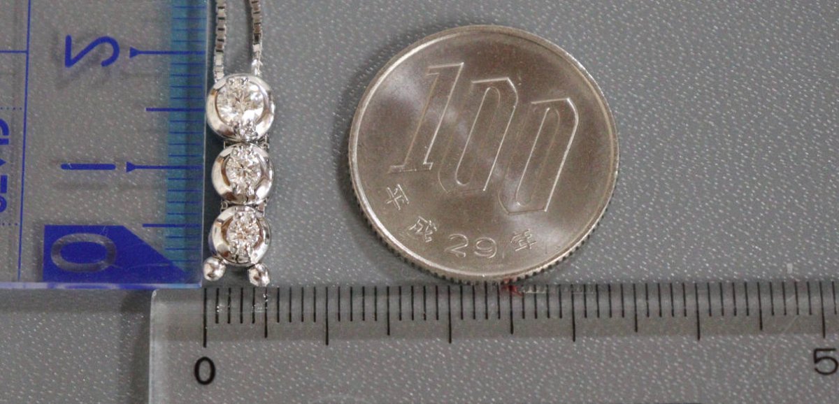 画像8: タサキ K18WG ダイヤモンド ネックレス D0.35 6.0g 50cm (8)