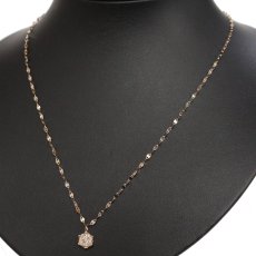 画像5: K18PG ダイヤモンド ペンダント D0.31 3.5g アジャスター付70cm (5)