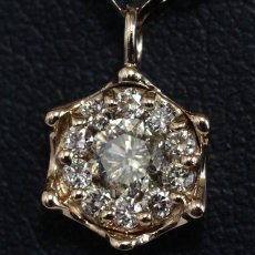 画像6: K18PG ダイヤモンド ペンダント D0.31 3.5g アジャスター付70cm (6)