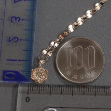 画像9: K18PG ダイヤモンド ペンダント D0.31 3.5g アジャスター付70cm (9)