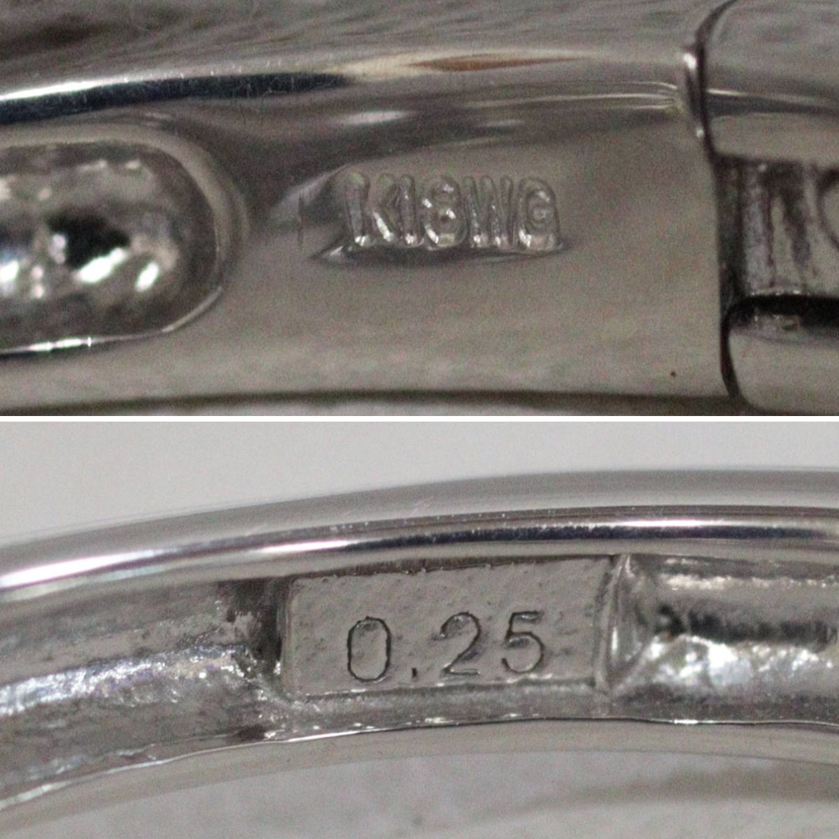 画像7: K18WG ダイヤモンドリング D0.25 4.7g #10.5 (7)