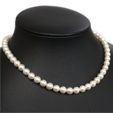 画像1: ミキモト パールネックレス K14WG金具  6.5-7.0mm 37.5cm 25.5g (1)