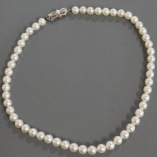 画像2: ミキモト パールネックレス K14WG金具  6.5-7.0mm 37.5cm 25.5g (2)