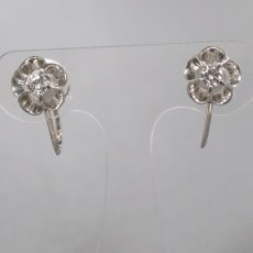 画像2: Pt900 ダイヤモンド イヤリング D0.08×2 2.0g (2)