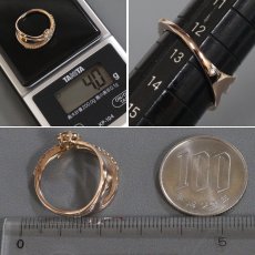 画像8: K18PG ダイヤモンドリング D0.38 4.0g #12.5 (8)