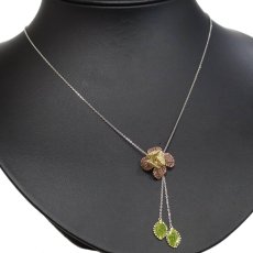画像4: シフォンガーデン K18YG/PG/WG ネックレス 4.1g 42cm アジャスター付 フラワーモチーフ (4)