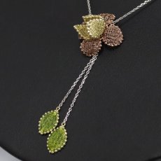 画像5: シフォンガーデン K18YG/PG/WG ネックレス 4.1g 42cm アジャスター付 フラワーモチーフ (5)