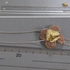 画像8: シフォンガーデン K18YG/PG/WG ネックレス 4.1g 42cm アジャスター付 フラワーモチーフ (8)