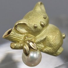 画像2: K18 パール ブローチ 4.7g コアラモチーフ (2)
