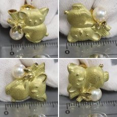 画像9: K18 パール ブローチ 4.7g コアラモチーフ (9)