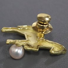 画像6: K18 パール ブローチ 5.1g 馬モチーフ (6)