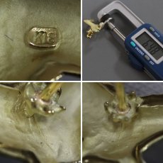 画像8: K18 パール ブローチ 5.1g 馬モチーフ (8)