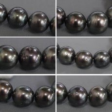 画像6: ブラックパール ネックレス K14WG金具 10-12.0mm 41cm 鑑別書 (6)