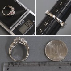 画像8: Pt900 ルビー ダイヤモンド リング フラワーモチーフ R0.19 R0.49 D0.42 8.5g #11 (8)