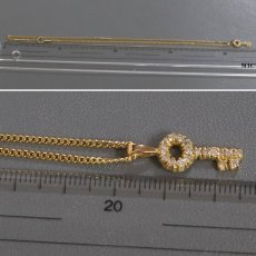 画像8: K18 ダイヤモンド ペンダント キーモチーフ 6.0g 40cm (8)